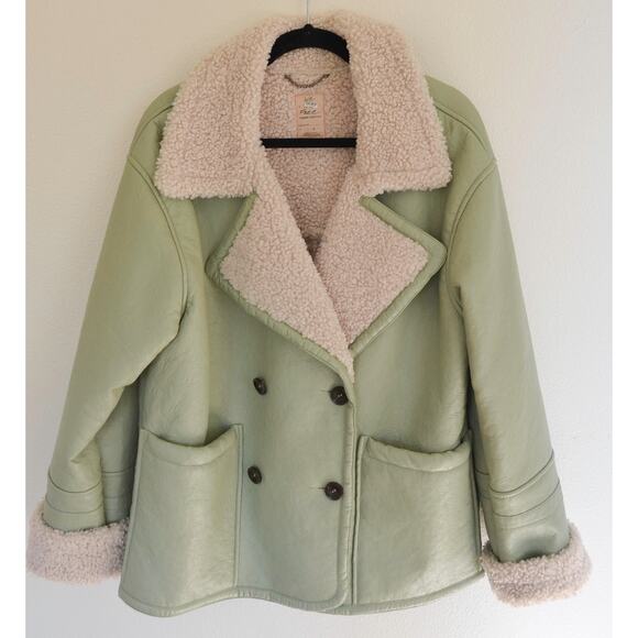 Free People Kaja Vegan Bonded Peacoat Large - Picture 5 of 8